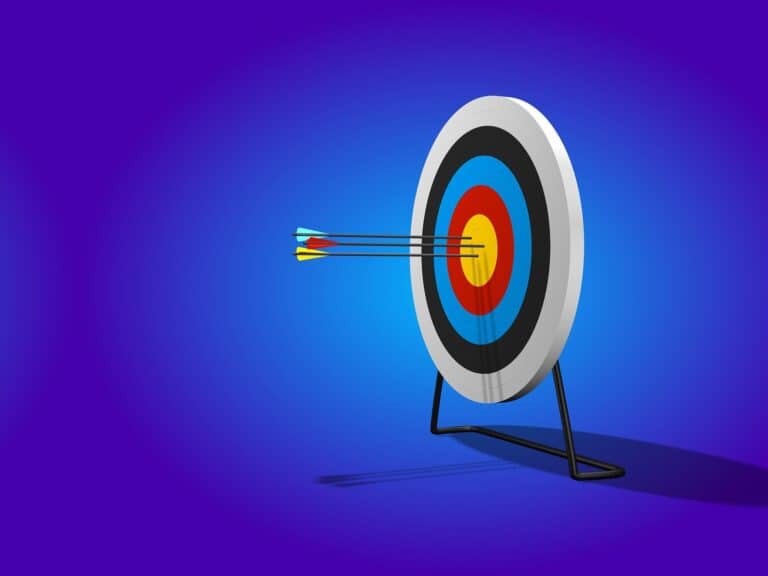 Dart into the target